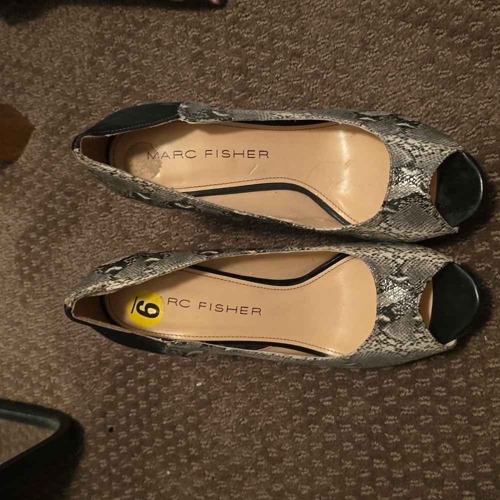Marc Fiser snake leather suede shoes